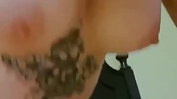 Tattooed blonde babe likes to get a cumshot after a casual fuck and an intense orgasm