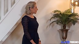 Julie Holly is a slutty blonde milf who likes to get stuffed with two rock hard dicks