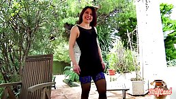 Estelle is a cock loving, French brunette who likes to have anal sex on the couch