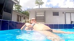 Hot MILF With Big Ass Fucks in Thong Bikini