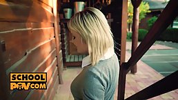 Zazie Skymm is moaning while having gentle anal sex with a guy who isn't her partner