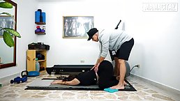 Horny brunette is often having casual sex with her personal trainer, because it feels so good