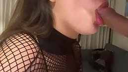 Amateur brunette with a big, round ass is getting fucked from behind and enjoying it a lot