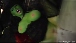 Busty witch with pierced nipples likes to have steamy sex, every once in a while