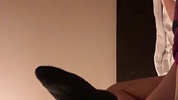 Lusty lesbians went to a hotel room to make love with each other, all night long