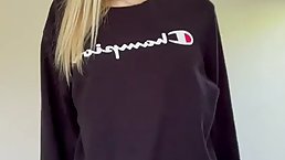 Slim blonde teen with small boobs is riding her best friend's dick and getting ready to cum