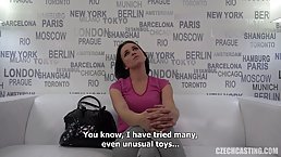 Czech brunette who likes sex more than anything else, Eli went to a porn video casting