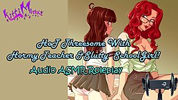 Naughty cartoon girls are gently touching each other and enjoying every single second of it