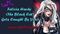 Ravishing blonde chick with a black mask, Felicia Hardy is ready to have some fun