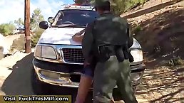 Frida Sante is sucking and riding a big, black dick in the middle of the day