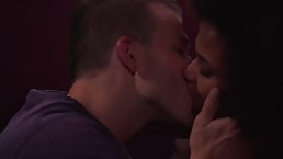 Charming, Ebony model, Alina Ali is about to have casual sex with a white guy