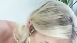 Platinum blonde beauty is moaning from pleasure while having steamy sex with her new lover