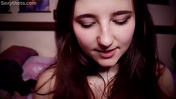 Red haired babe is doing naughty stuff in front of the camera, because it feels so exciting