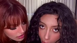 Cock loving girls are taking turns pleasing their friend who likes blowjobs more than anything else
