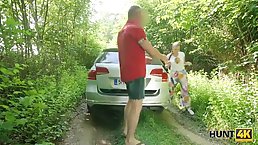 HUNT4K. Big natural boobs hypno hunter and make him pay well