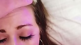 Charming blonde is sucking her lover's rock hard dick and expecting to get a massive facial cumshot
