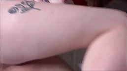 Nerdy redhead with glasses, Hannah Grace is moaning from pleasure whle getting fucked in her bedroom