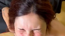 Tattooed Italian brunette is sucking her best friend's cock and getting fucked hard, from the back