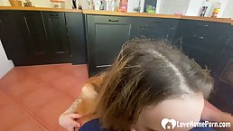 Horny Girl Eats Her Eager Boyfriend's Dick
