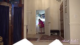 Slutty granny, Grace is masturbating while alone at home and enjoying every single second of it