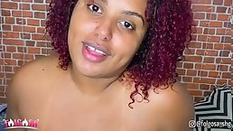 Chubby Spanish babe with ample assets is playing with her big boobs and a fake dick