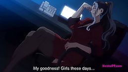 Hot, cartoon babe is having hardcore sex with a handsome guy and moaning from pleasure while cumming