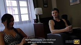 Small tits brunette girl sold her tight pusy