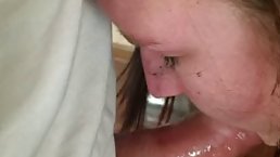 Amature MILF blows dick