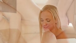 Hot blonde gets fucked by handsome guy