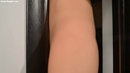 Pretty faced brunette show up her body on cam