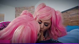 Two sexy BBWs Abigaiil Morris and Brandy Renee share dick