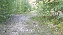 Amateur MILF gets banged on nature