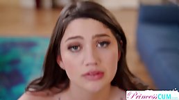 Busty stepsis gets her pussy fucked and full of cum