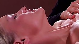 Horny lesbian teacher licks her student`s wet pussy