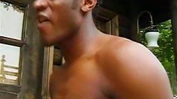 Busty blonde treveller gets her ass drilled by big african cock