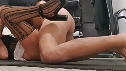 Female teacher in stockings gets fucked at school