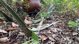Amateur african girl gets fucked POV in the woods