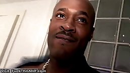 Cock hungry mature blonde MILF gets black dicking