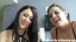 Sexy babes talking about orgasm restriction and chastity femdom fetish