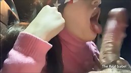 Guy fucks his nympho stepsister and cums on her tits
