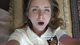 Young schoolgirl Macy Meadows gets fucked POV