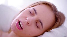 Young redhead teen Vivian masturbates with dildo