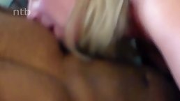 Amateur mature blonde MILF gets filled by BBC and cuckold