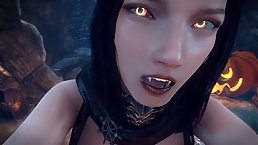 Serana from Skyrim game rides dick POV