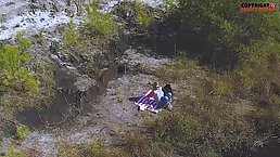 Amateur blonde MILF on the lake