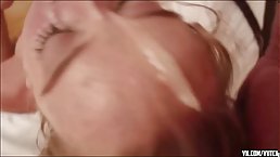 Small tits blonde teen gets her tight asshole stretched by big cock