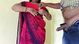 Amateur Indian MILF wearing Sari was groped by her neighbor