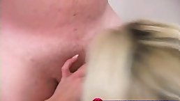 Blonde MILF gets titfucked and facialyzed