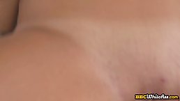 Small tits brunette MILF gets her ass rammed by BBC