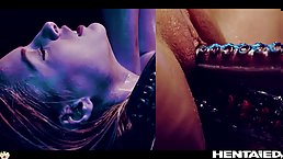 Young brunette Kyler Quinn gets fucked by alien monster
